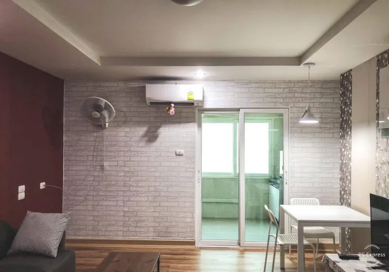 Condo for rent, Happy condo Ratchada 18, studio room, fully furnished, ready to move in, this price must hurry.