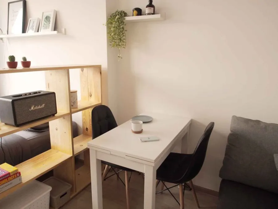 Ideo Q Chula–Samyan for rent, studio room, 14th floor, has a very beautiful city view. Furnished with luggage dragging in.
