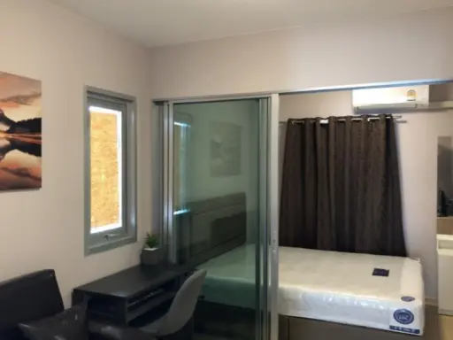 Corner room with beautiful pool view has arrived. Plum Condo Chaengwattana Station Phase 3, hurry to rent.