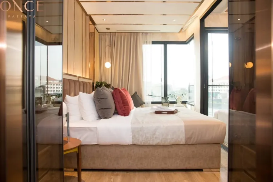 For rent, Condo Once Pattaya, luxuriously decorated room, wide sea view, facilities ready, book now, don't miss out++