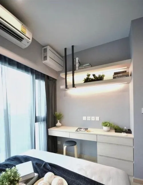 ให้เช่า Whizdom Connect Sukhumvit ตกแต่งครบ Built In จัดเต็มทั้งห้อง หิ้วกระเป๋าได้เลยจ้า