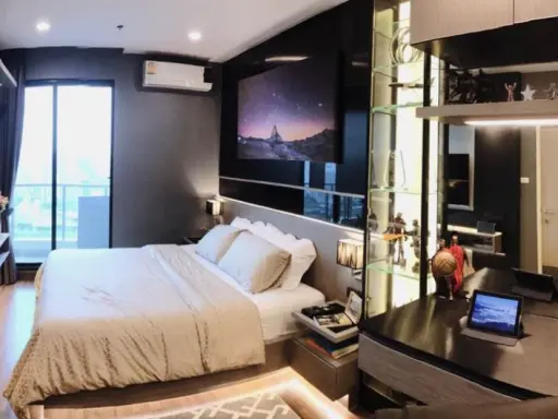 Condo for rent, Supalai Premier at Asoke, high floor, north, fully furnished, good location, can't miss it