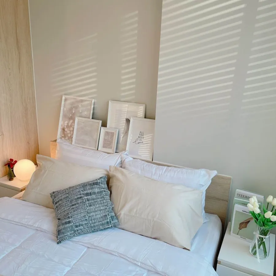 ให้เช่า NUE Noble Srinakarin-Lasalle ห้องตกแต่งสไตล์ Minimal เฟอร์นิเจอร์อย่างดี ทีวีใหญ่ จองด่วนๆ