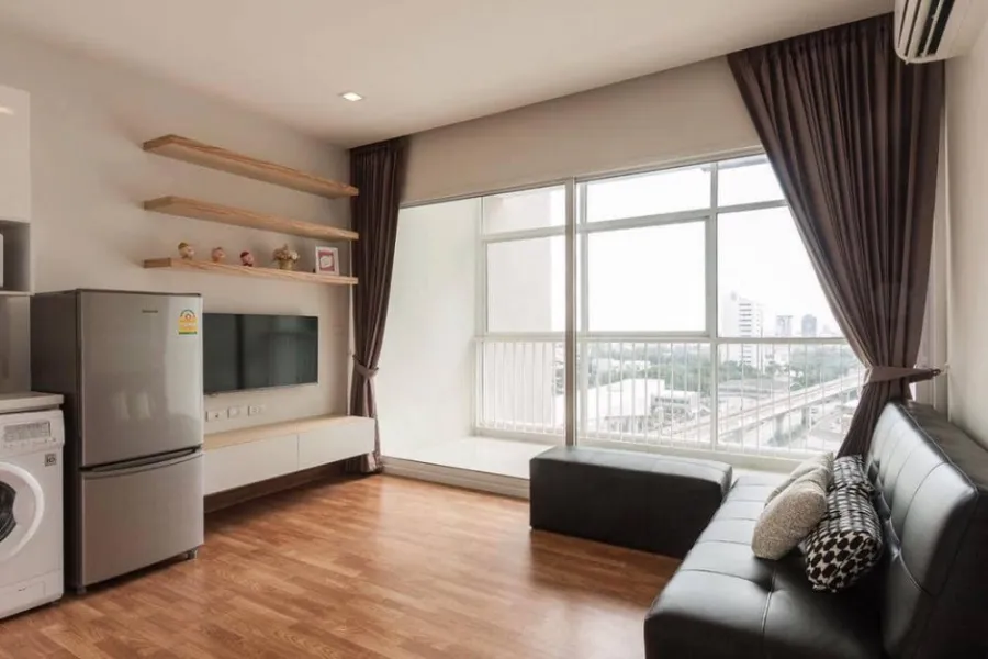Quick sale!! Condo The Coast Bangkok Sukhumvit-Bangna, beautiful view, high floor, fully furnished, don't miss it!!