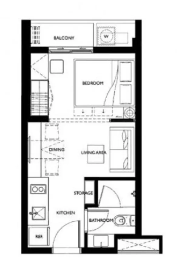 For rent M Jatujak, Building A, 18th floor, has a beautiful city view. Plus, the wall is attached to the wall around the room. Do not book, regret ins
