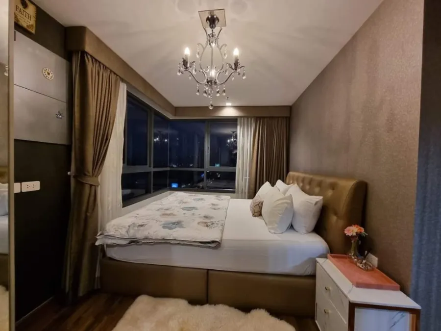 Condo for rent, Ideo Sukhumvit 93, decorated with wallpaper. Complete with full built-ins, amazing view, reserve quickly.