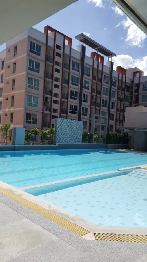 For rent, Saranville @ Happy Land, size 35 sqm., Beautiful room, pool view, fully furnished, interested, do not miss it hard
