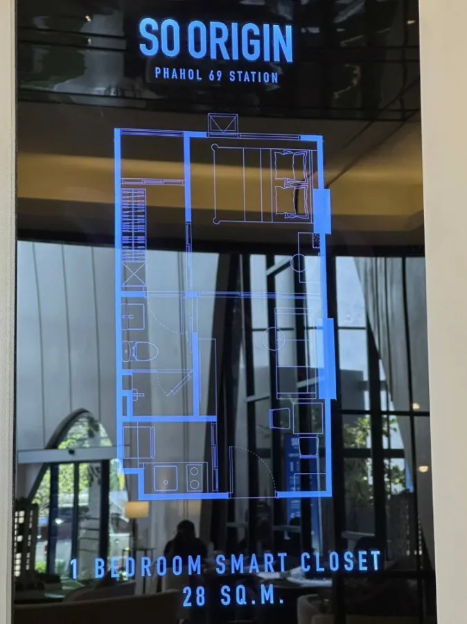 ขายดาวน์ โซ ออริจิ้น พหลฯ 69 สเตชั่น ชั้น 10 ห้องทิศเหนือ มาพร้อม Walk-in Closet จองก่อน ได้ก่อน