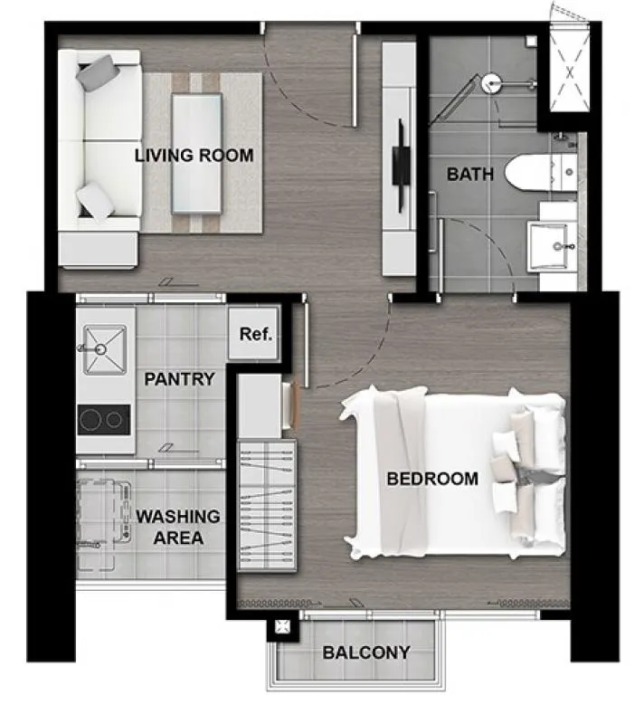 ว๊าวว ขายดาวน์คอนโด The Politan Aqua 1ห้องนอน ชั้น26 ขนาด29ตรม. ระเบียงวิวสระ จองด่วนน