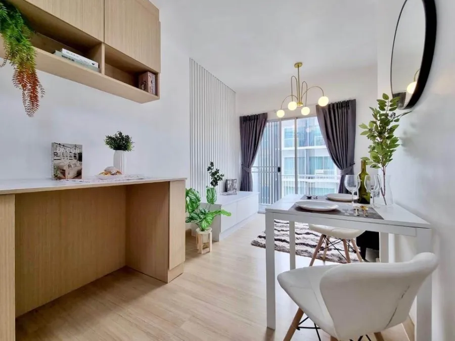 ขาย คอนโด A space Me สุขุมวิท 77 ห้อวตกแต่งสวยสุดปัง Interior บิ้วอินไม้ทั้งห้อง สนใจรีบจองเลยจร้า