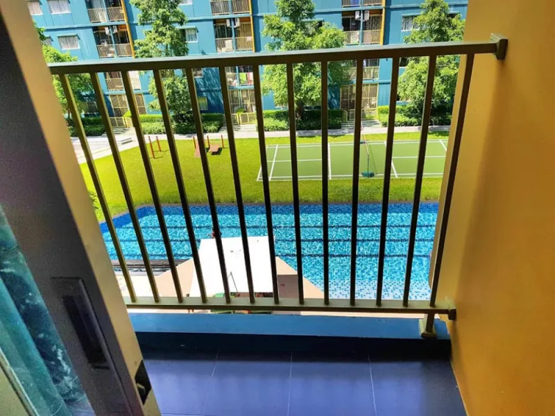 For Rent Plum Condo Park Rangsit เฟส 1 ชั้น 5 ได้วิวสระสวยมาก พร้อมเครื่องใช้ไฟฟ้าจัดเต็ม สนใจรีบเลย