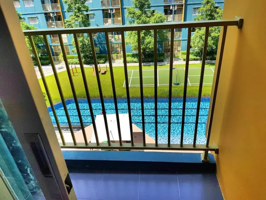 For Rent Plum Condo Park Rangsit เฟส 1 ชั้น 5 ได้วิวสระสวยมาก พร้อมเครื่องใช้ไฟฟ้าจัดเต็ม สนใจรีบเลย