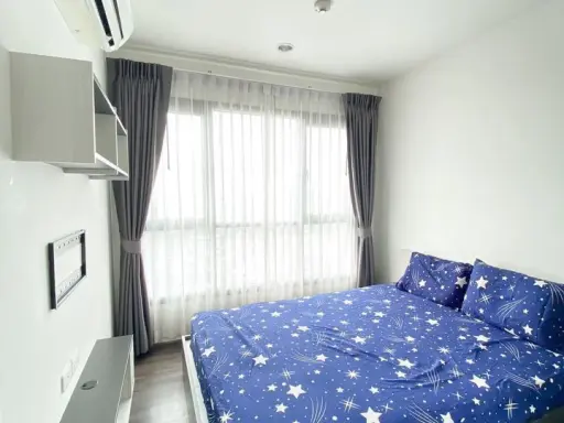 ให้เช่า The Base Park West Sukhumvit 77 ชั้นสูง ห้องตกแต่งครบ เตียงนอนนอนสบาย รีบจองด่วนๆ