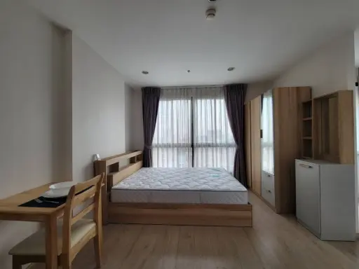 For rent, Ideo Sathorn-Tha Phra, 8th floor, very open view, STUDIO room, fully furnished, at this price, don't miss it. images