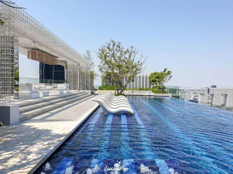 Condo for rent, Life Ladprao, great condo, cool central area The view of the pool is very Pang Puri, you have to jump, come and rent!!!