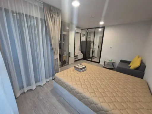 Condo for rent: Atmoz Tropicana Bangna. The unit has separate partitions, clearly demarcating zones. Great value! Don't miss out!