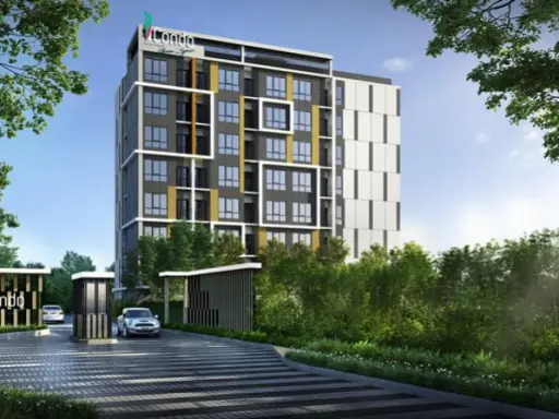 For rent, iCondo Serithai Green Space, beautiful room, a lot of furniture, well-heated sun curtains Hurry and make a reservation.