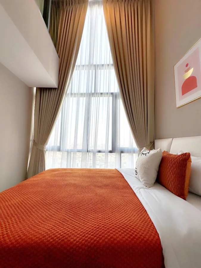 For rent, Metro Sky Prachachuen, 21st floor, city view, beautiful room, comes with complete decoration. If interested, hurry and reserve now.