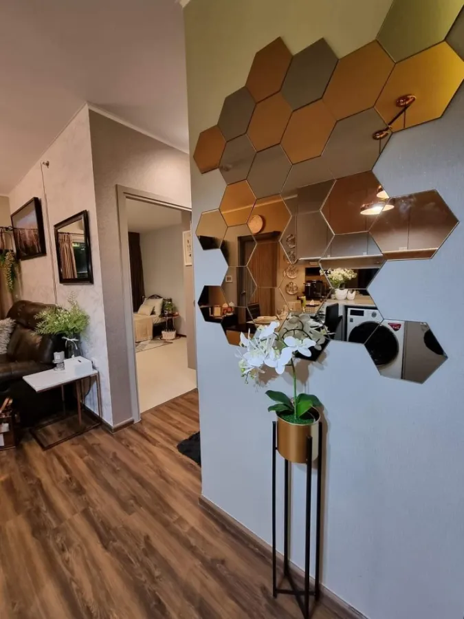 Condo for rent, Ideo Sukhumvit 93, decorated with wallpaper. Complete with full built-ins, amazing view, reserve quickly.