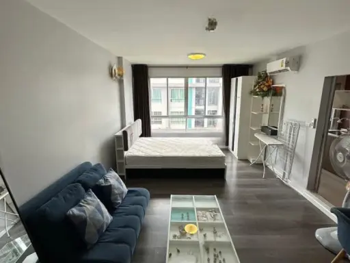 ให้เช่า Dcondo Campus Resort Bangna 1 ห้องนอน 1 ห้องน้ำ ชั้น 7 วิวดีร่มรื่น ส่วนกลางครบครัน จองเลย