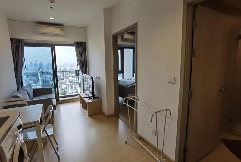 Condo for rent, Whizdom Connect Sukhumvit, beautiful room, beautiful view, convenient location Fully furnished, near BTS, near the department store, d