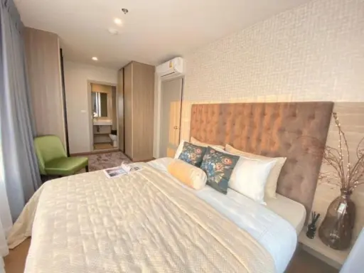 Condo for rent new THE LINE Phahon-Pradipat. Spacious room, big room, brand new in every corner. If interested, hurry up. The view is beautiful.