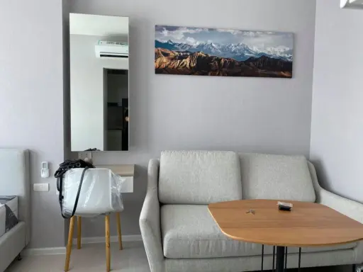 The Prodigy Phetkasem 62 for rent, high floor room, super view. Fully furnished and electrical appliances. Book now.
