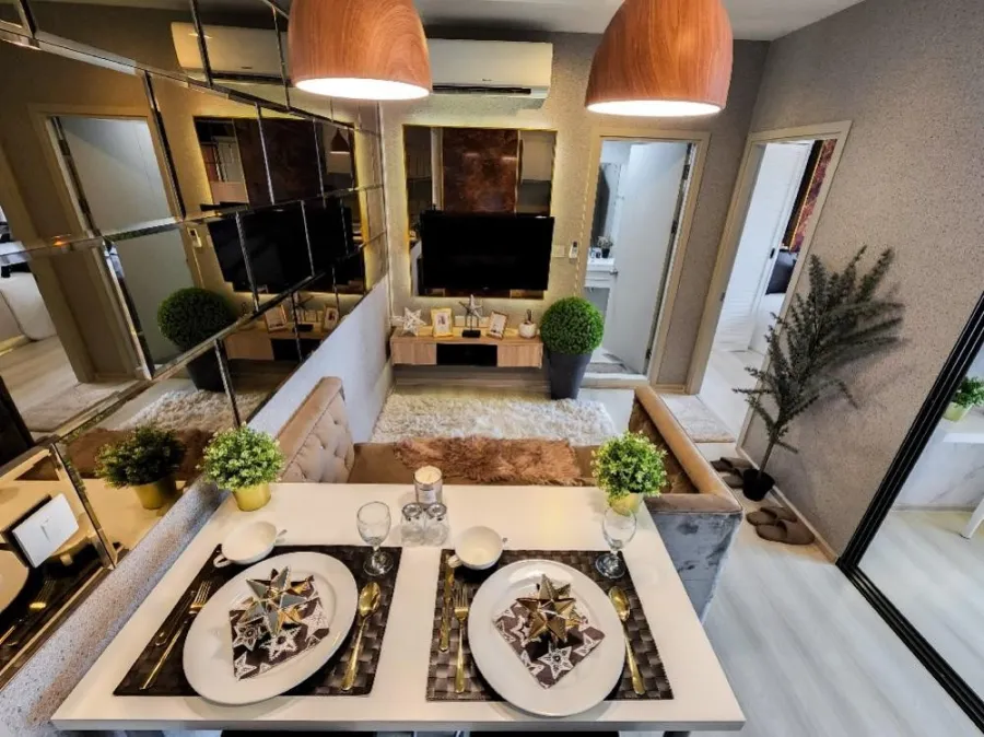 Condo for rent, Life Sukhumvit 48, city view, quiet, complete with furniture and electrical appliances.