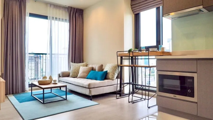 Condo for sale, rent, Rhythm Sukhumvit 36-38, high floor, beautiful view, fully furnished and fully furnished.