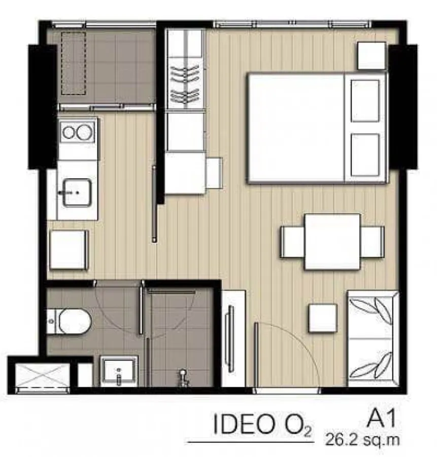 Condo for rent / sale, Ideo O2, beautiful room, fully built-in, excellent location, close to BTS, near expressway, do not miss this room