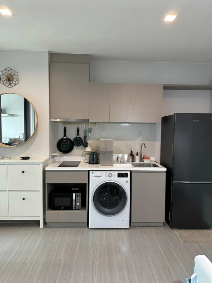 ให้เช่า Life Sukhumvit 62 ห้องกั้นเป็นสัดส่วน ตกแต่งอย่างดี เฟอร์ครบ เครื่องใช้ไฟฟ้าจัดเต็ม ห้ามพลาด