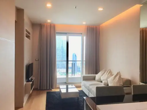 For rent The Address Asoke, very beautiful room, decorated in tone control Premium grade furniture must end in this room