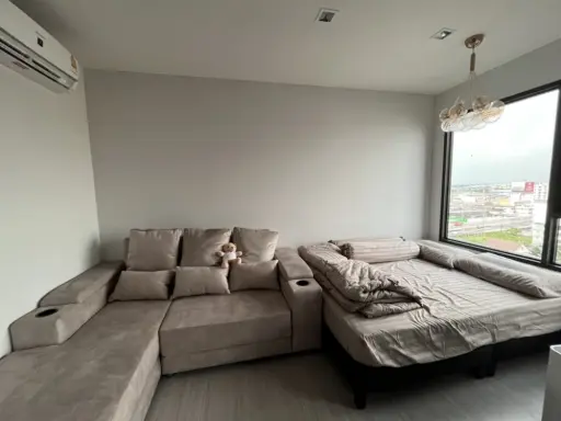 For rent: Life Sathorn - Sierra, 12th floor, decorated in a minimalist style, with amenities. If you don't book, you'll miss out. images