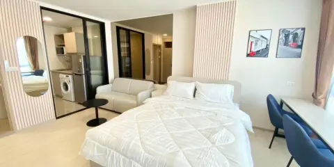 ให้เช่า D Condo Hype Rangsit ห้องน่าอยู่ เฟอร์ เครื่องใช้ไฟฟ้าครบ มาแต่ตัวเข้าอยู่ได้เลย