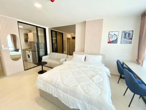 ให้เช่า D Condo Hype Rangsit ห้องน่าอยู่ เฟอร์ เครื่องใช้ไฟฟ้าครบ มาแต่ตัวเข้าอยู่ได้เลย images