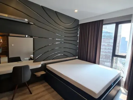 Condo for rent, Ideo Mobi Asoke, near MRT Petchburi, Phetchaburi road view, book now!!