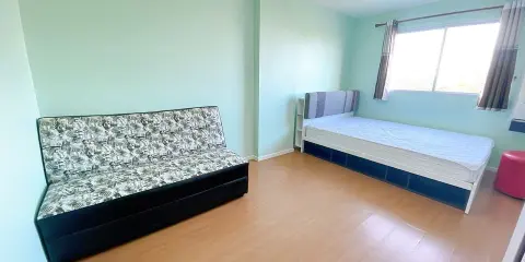 For sale คอนโดลุมพินี คอนโดทาวน์ ร่มเกล้า-สุวรรณภูมิ ห้องสตูดิโอ ชั้น 4 วิวเมืองเปิดโล่ง รีบมาจับจอง