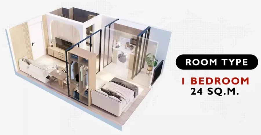 For sale THE ORIGIN SUKHUMVIT - PRAKSA, ready to move in, high floor, good view, book now, don't miss out++