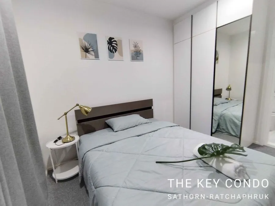 Condo for rent: THE KEY Sathorn-Ratchaphruek The room is nicely decorated, the white tone is already comfortable, the price is comfortable, hurry up.