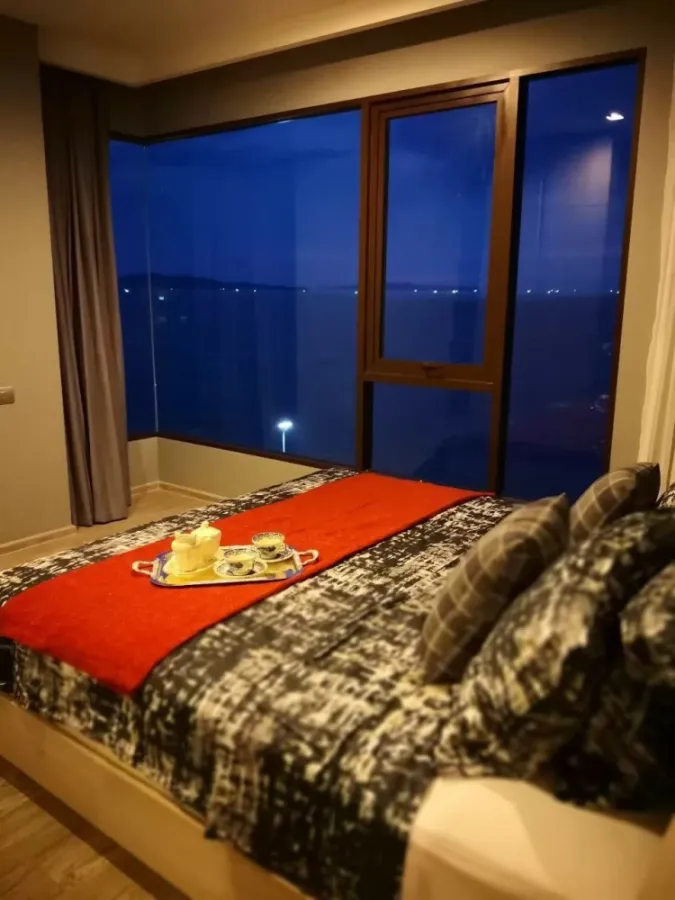For rent, Aeras Condo (Jomtien), beautiful sea view, wide room, ready to move in, good atmosphere, convenient, complete, book now!