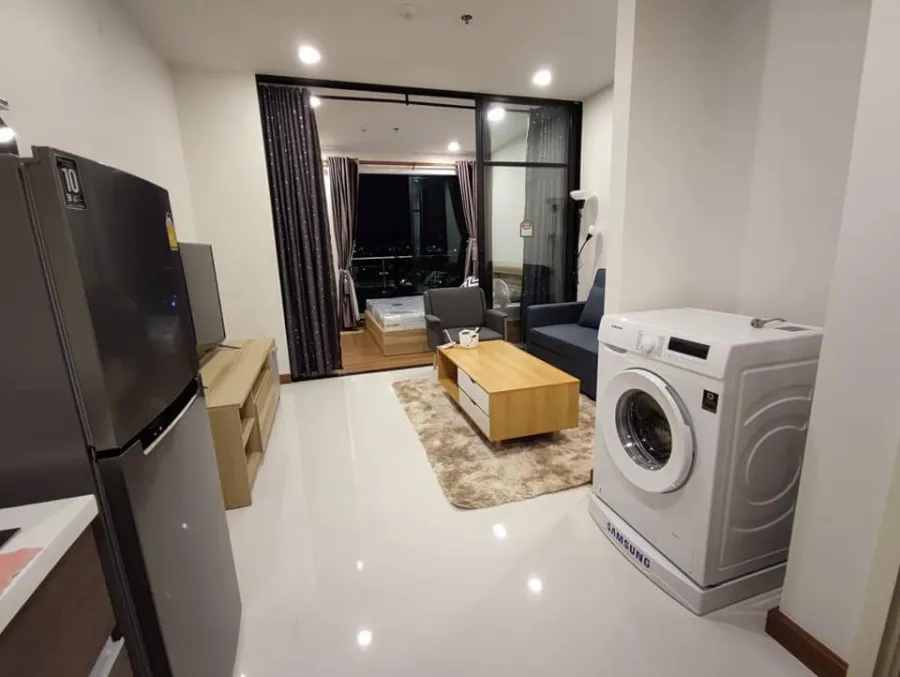 For rent!! Condo Supalai Premier Charoen Nakhon, fully furnished room, beautiful city view, can't make a reservation like this!!