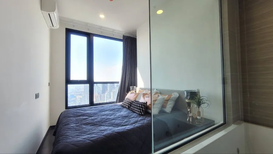 For rent!! Condo Park Origin Thonglor, 42nd floor, beautiful room, high floor, fully decorated. Ready to move in, don't miss it!!