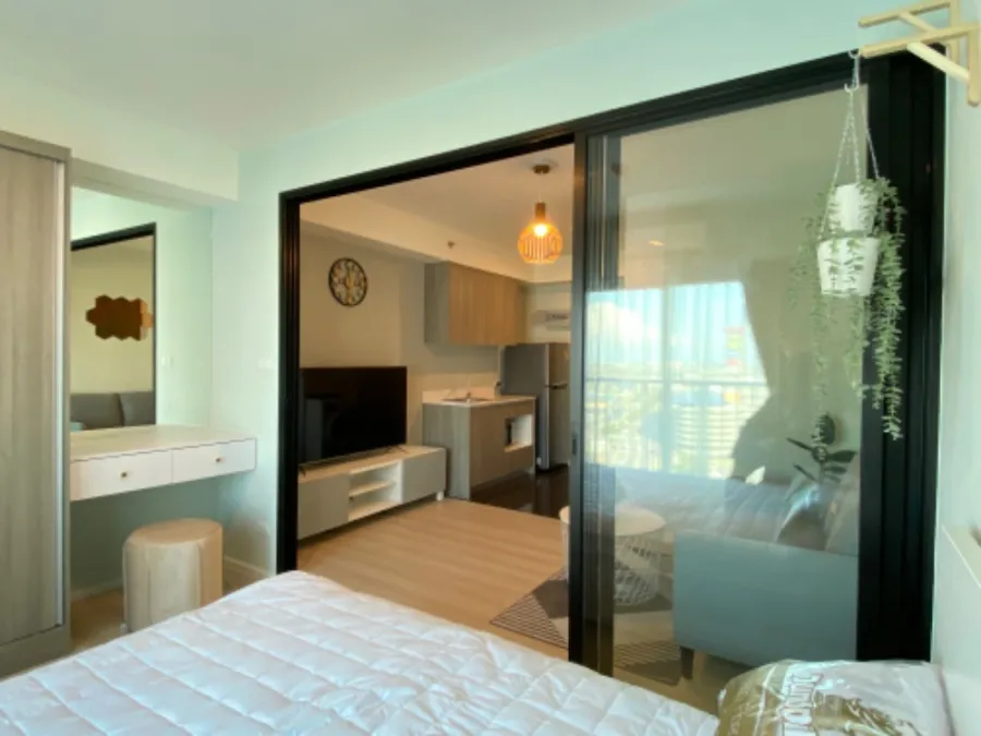 For rent, A Space Mega, 12th floor, new room, unpacked, fully furnished, nice to say, don't miss it.
