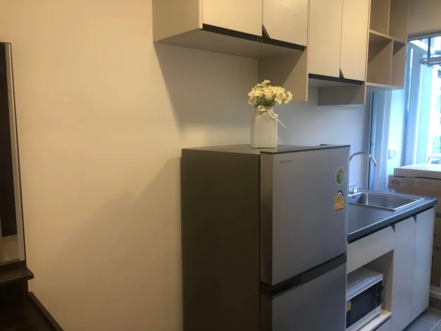 For rent, The Kith Tiwanon, garden view, beautiful room, built-in furniture complete electrical appliances Book now