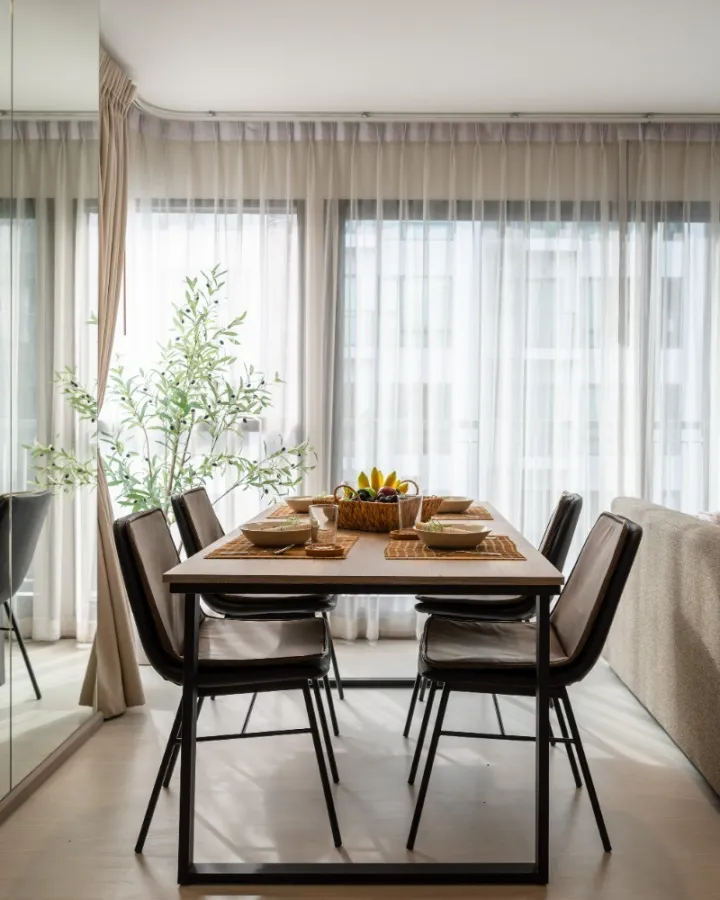 For sale: Rhythm Sukhumvit 36-38, high floor, corner room, city view, beautiful room, fully furnished, ready to move in, reserve now, don't wait.