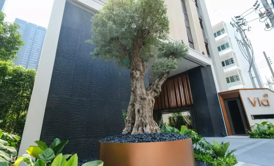 ✨ Urgent rental! Luxury pet-friendly condo, Via Sukhumvit 61, near BTS Ekkamai. 1 bedroom, 1 bathroom, 52.5 sq m, 2nd floor. Spacious and private room