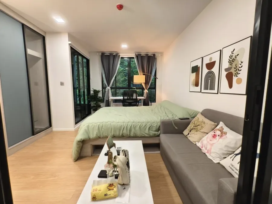 ให้เช่า Atmoz Kanaal Rangsit ห้องชั้น 2 แต่งสวยคุมโทน มองเห็นวิวมุมสวนสวย จองเลย