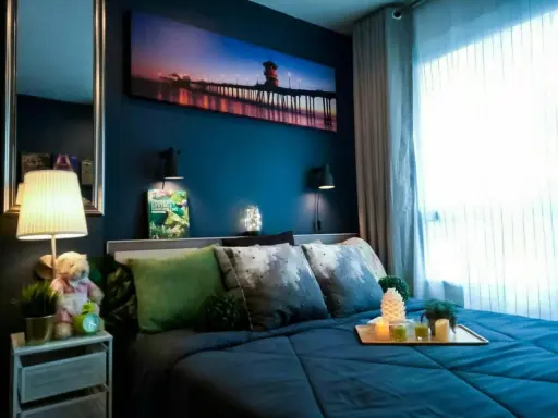 Condo for rent, Lumpini Ville On Nut-Phatthanakan. Fully furnished + electrical appliances, ready to move in. Convenient to travel. Book now.