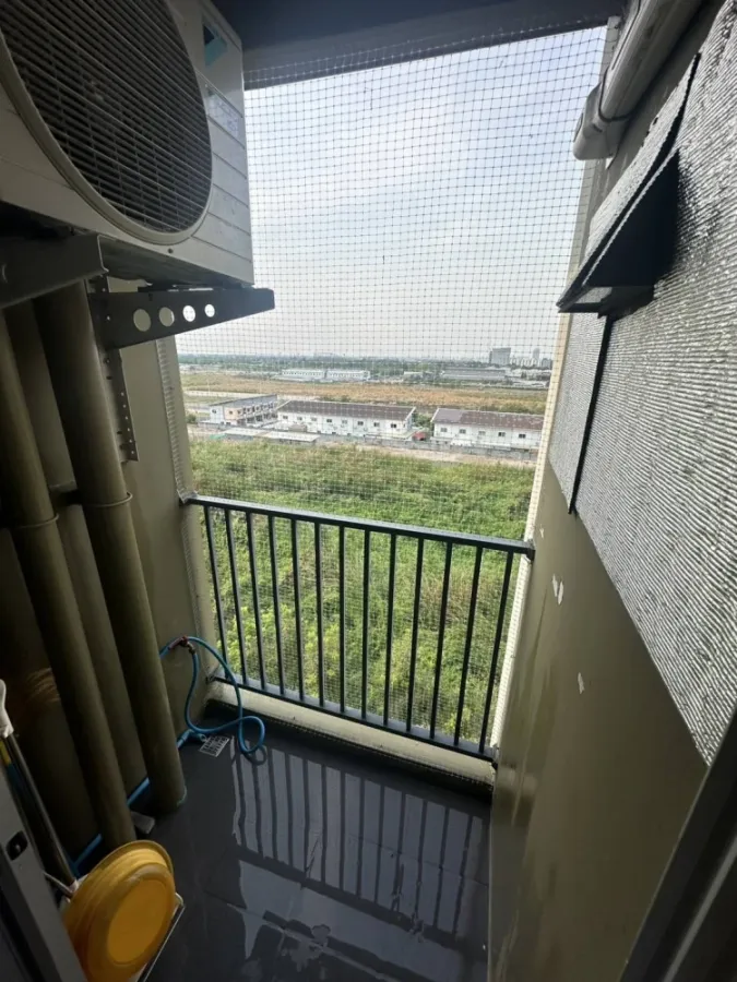 For rent: Plum Condo Rangsit Alive 1, 8th floor, outside view, corner room, fully furnished, ready to move in, reserve now.