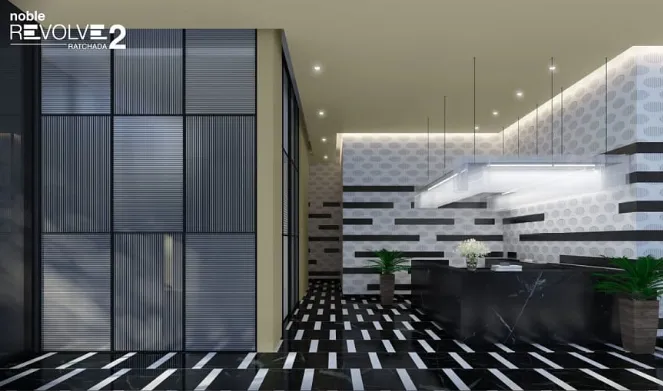 Condo for sale: Noble Revolve Ratchada 2, high-rise view room, fully-built-in throughout the room, complete facilities. You'll regret it if you miss o